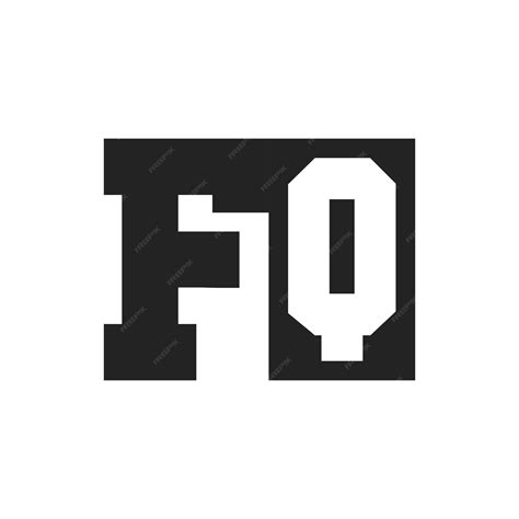 premium vector initial letter fq logo design template fq logo