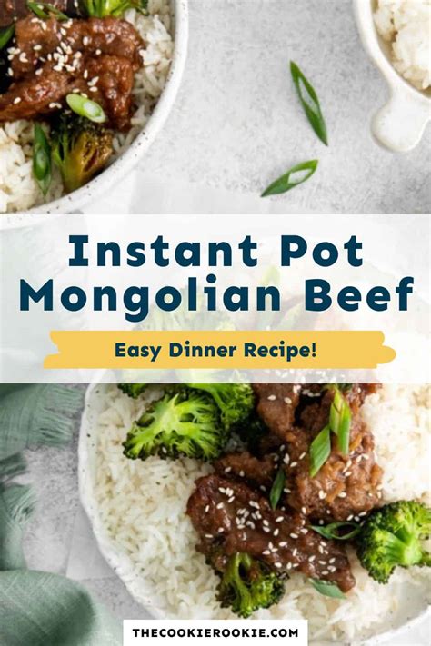 Instant Pot Mongolian Beef Recipe The Cookie Rookie