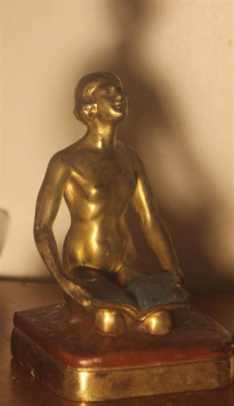 Antique Art Deco Nude Bookends S Nude Women Reading Pair