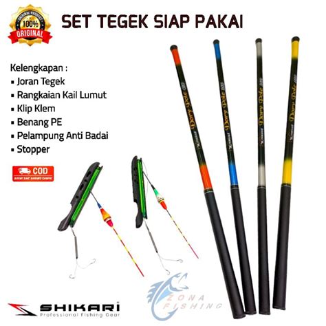 Jual Paket Komplit Set Joran Tegek Siap Pakai Cm Shikari