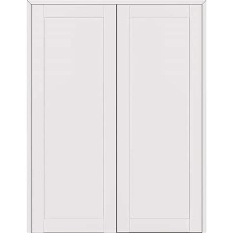 Belldinni 1 Panel Shaker 56 In W X 84 In Both Active Snow White Wood