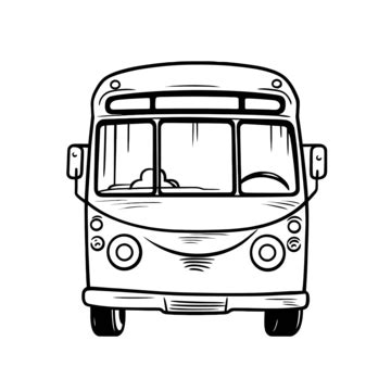 Bus Cartoon Sketch PNG Transparent Images Free Download | Vector Files ...