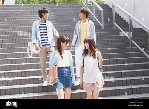 University Students In The Campus Park Stock Photo Alamy