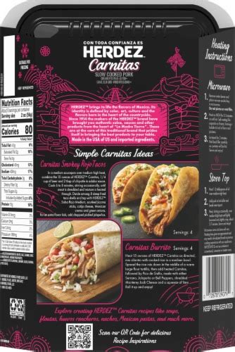 Herdez® Fully Cooked Pork Carnitas Entree Meal 15 Oz Fred Meyer