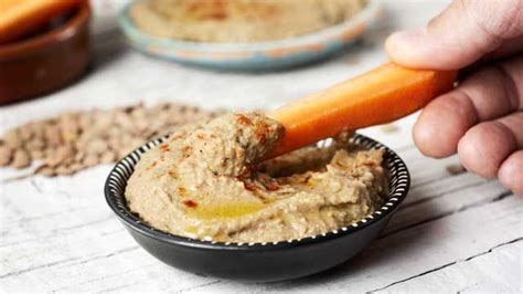 Hummus De Lentejas Receta F Cil Y R Pida De Aperitivo Saludable De