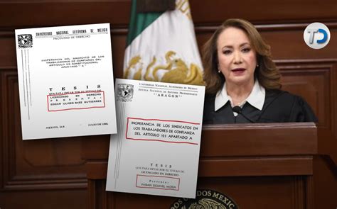 Tesis De Yasmín Esquivel Denuncia Ante Fiscalía Por Plagio Telediario