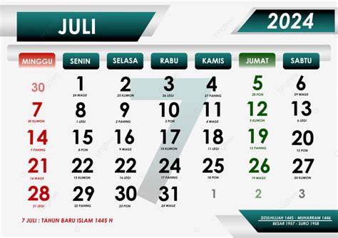 Kalender 2024 Juli Fiona Jessica