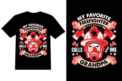 Firefighter Grandpa T Shirt Design Graphic By Crystal Stone · Creative