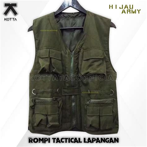 Jual ROMPI LAPANGAN HIJAU ARMY ROMPI OUTDOOR HIJAU ROMPI VEST CARGO