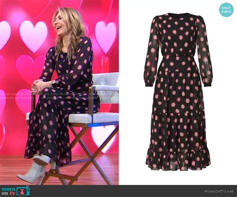 Wornontv Loris Black And Pink Polka Dot Dress On Good Morning America Lori Bergamotto