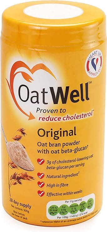 OatWell Oat Bran Powder With Beta Glucan 28 Day Supply Proven To