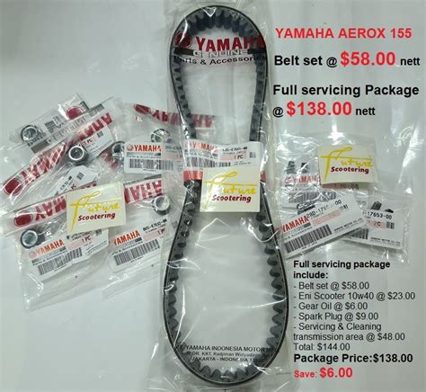 Yamaha Aerox Yamaha Nmax Belt Set Full Servicing Package