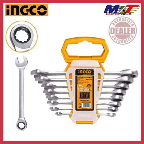 Ingco Pcs Flexible Ratchet Spanner Set Mm Cr V Hkspar Lazada Ph