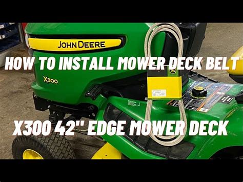 John Deere La110 42 Inch Deck Belt Routinginstallation