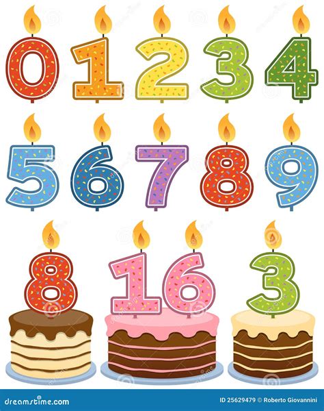 Numbered Birthday Candles Royalty Free Stock Images Image