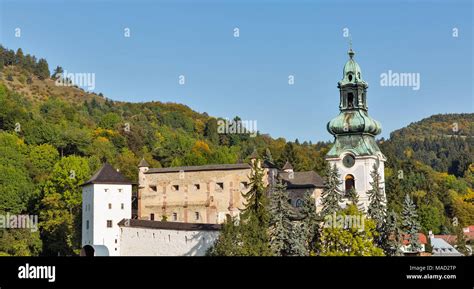 Banska Stiavnica townscape with medieval Old Castle, Slovakia Stock Photo - Alamy