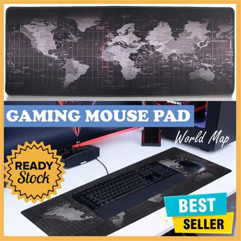 Mouse Pad Gaming Motif Peta Dunia Desk Mat Alas Meja Komputer Super