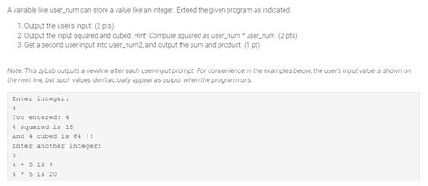 Solved A Variable Like User Num Can Store A Value Like An Chegg