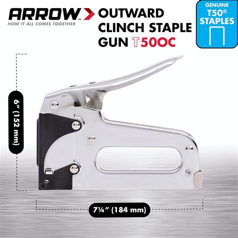 Arrow T50OC Pistola De Grapas De Cierre Exterior Resistente