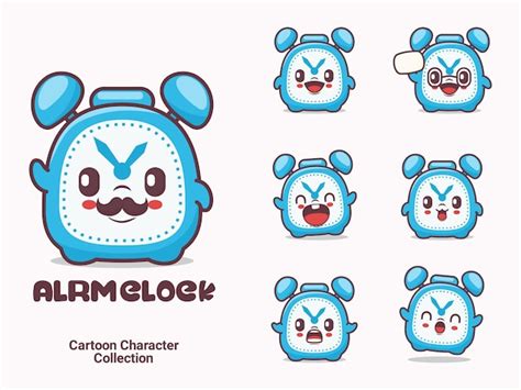 Premium Vector | Alarm clock character cartoon vector illustration