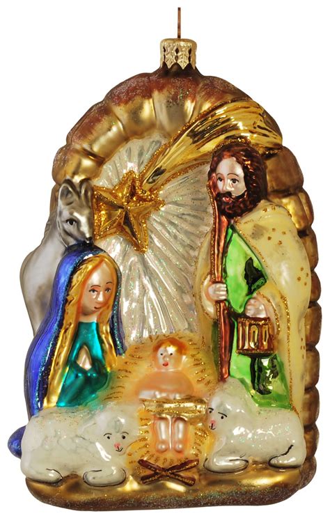 Nativity Scene Hand Blown Glass Ornament Made In Poland Coming Fall 2012 Christmas