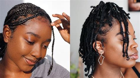 Mini Braidstwists On Natural Hair No Weave Added Youtube