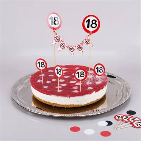 Tortendekoration Topper Dekoset Zum 18 Geburtstag