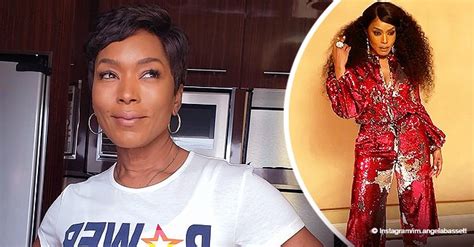 Angela Bassett Stuns In Red Sparkly Jumpsuit As She Poses For Her Madame Tussauds Wax Figure