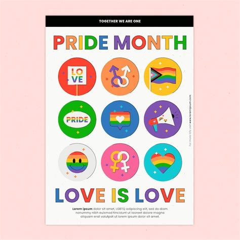 Free Vector Flat Pride Month Lgbt Vertical Flyer Template