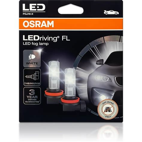 Set 2 Led H8 H11 H16 Pentru Proiectoare Ceata Osram Ledriving Fl 6000k