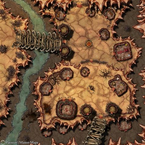 [50x50] Ancient Hydra Lair Tangled [battlemap] R Fantasymaps