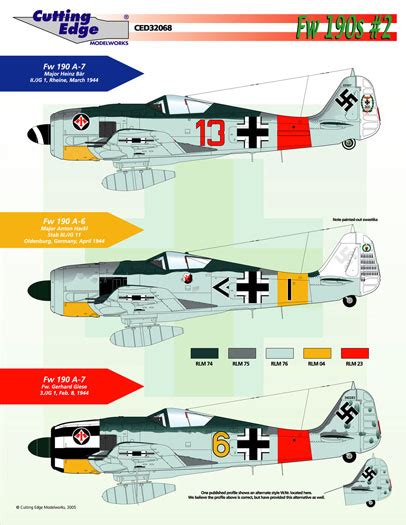 Focke Wulf Fw 190 2 3 Decal Preview By Brett Green Cutting Edge 1 32