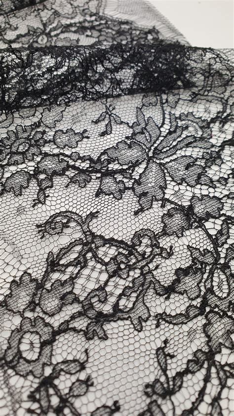 Black Chantilly Lace Trim Lace Trim Lace Fabric From