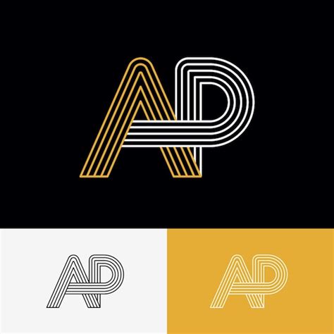 Plantilla De Diseño De Logotipo De Monograma Ap Vector Gratis