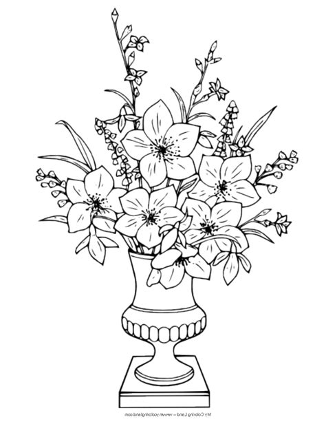 Flower In A Vase Drawing At Getdrawings Free Download