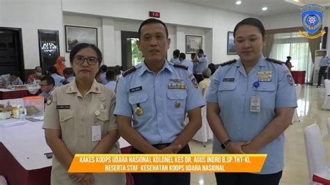 Satkes Koops Udara Nasional Gelar Sosialisasi Kesehatan Bagi Personel