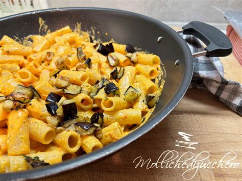 Pasta Con Crema Di Melanzane E Pomodori Mollichedizucchero