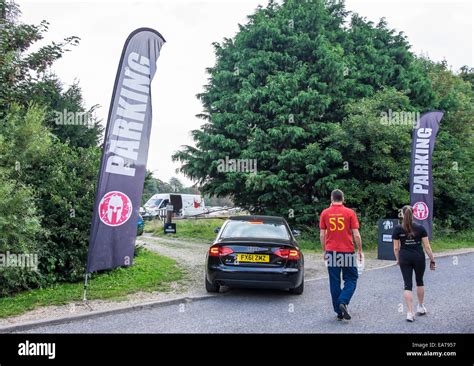 Car Parking For Spartan Race Competitors And Spectators In Field On Fen