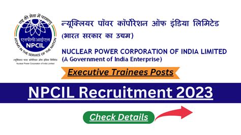 NPCIL Recruitment 2023 Notification Released Apply Online Npcil Nic