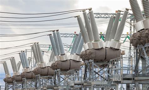 High Voltage Switches For Electrical Substations Stock Photo Download