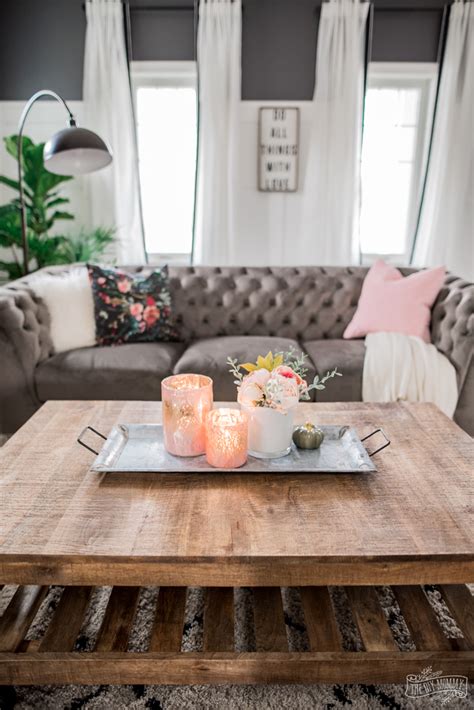 A Cozy Rustic Glam Living Room Makeover For Fall The Diy Mommy