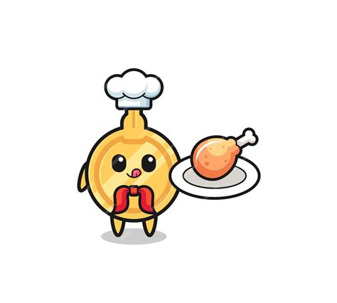 Premium Vector Key Fried Chicken Chef Cartoon Character Cute Design