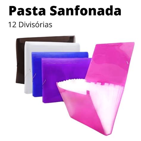 Pasta Sanfonada Divisorias A Line Dello Papelaria Material Escolar