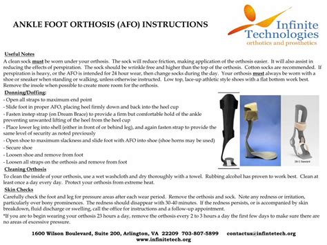 Pdf Ankle Foot Orthosis Wearing Instructions · Ankle Foot Orthosis