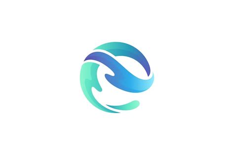 Premium Vector Wave Letter E Logo Design In Circle Shape