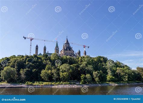 View of Parliament Hill in Ottawa from the River Stock Photo - Image of ...