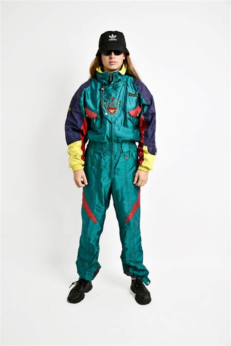 Ski Suit S Rainbow Retro S S Ski Overall Jumpsuit Vintage Clothing