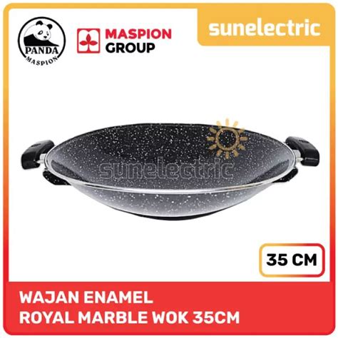 Maspion ENA Panci Wajan Penggorengan Bahan Enamel 35 Cm Royal Marble