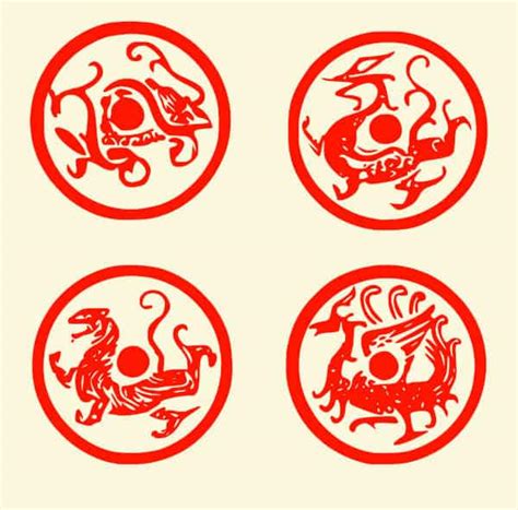 What are the Four Sacred Animals (or Four Symbols) of Chinese Mythology?