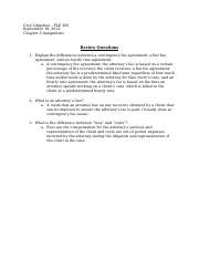 Chpt 3 Assignment Docx Civil Litigation PLE 300 September 18 2022